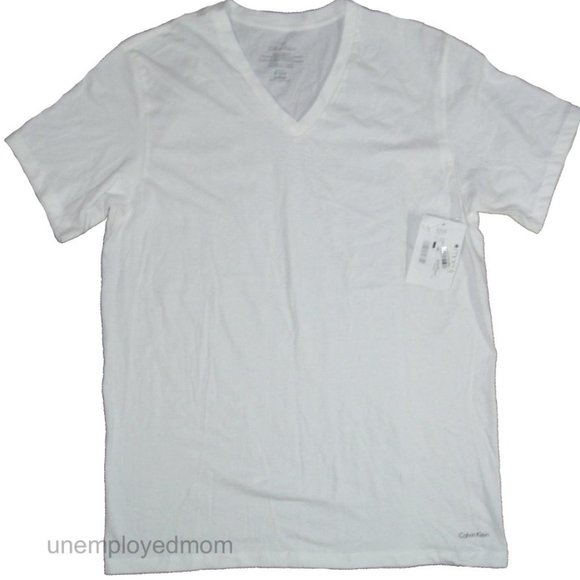 Calvin Klein Other - Calvin Klein White Tee Mens Cotton V-Neck T-Shirt